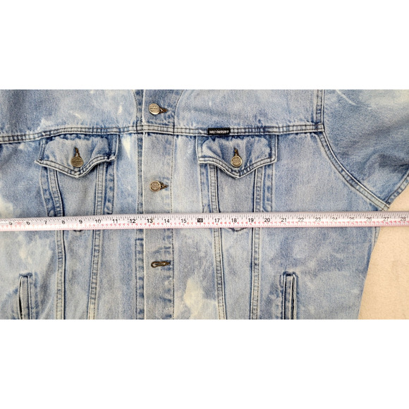 Vintage Harley-Davidson Biker Blues Denim Jacket Made in Canada M - Picture 13 of 14